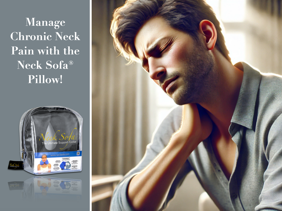 An image of a man experiencing chronic neck pain