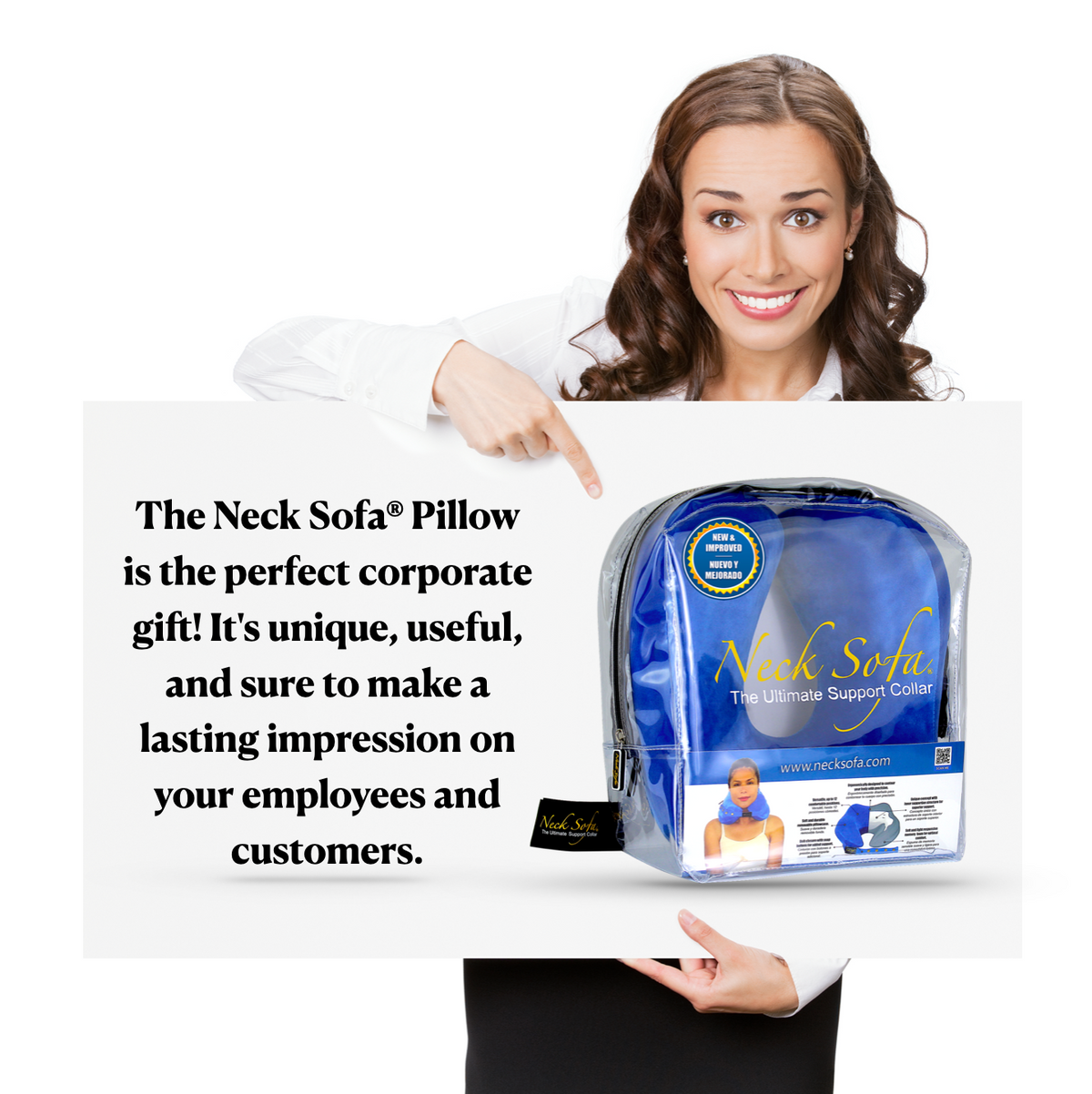 The Neck Sofa® Pillow is the perfect corporate gift